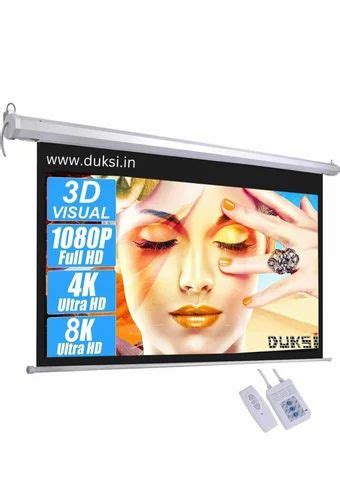 Duksi 80 Inches Motorized Projector Screen Electric Projection Screen Home Theatre Screen at Rs ...