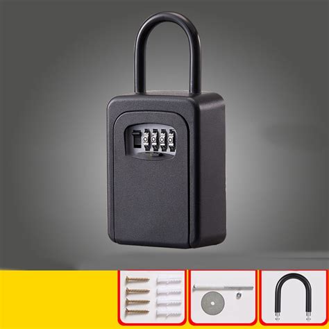 BAGUER Key safe lock box outdoor key lock box storage key full metal ...