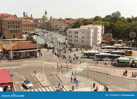 Venice, Italy - June 07, 2017: Transport at the Piazzale Roma Sq Editorial Photo - Image of roma ...