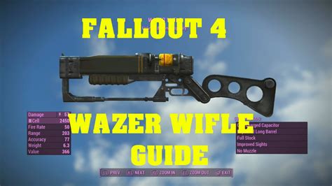 FALLOUT 4 Unique Weapon Guide - Wazer Wifle - YouTube