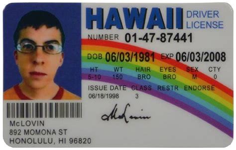 Amazon.com: McLovin Fake ID Hawaii Driver License - Superbad: Toys ...