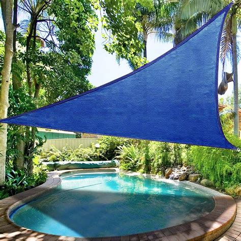 Sun Shade Sail 6.5` x 10` Rectantage 300D 160GSM Polyester Oxford Fabric Shade Sail Beach Canopy ...