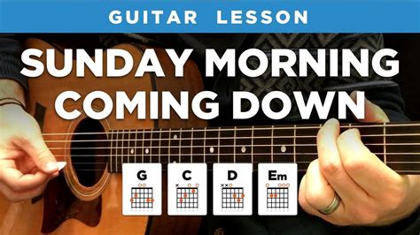 🎸 "Sunday Morning Coming Down" guitar lesson w/ chords (Johnny Cash ...