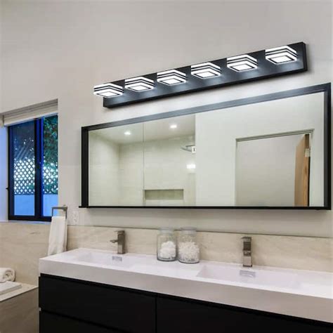 Sunpez 39.98 in. W Modern Bathroom Vanity Light Fixtures LED 6-Lights ...