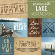 At the Lake Tags Scrapbook Paper