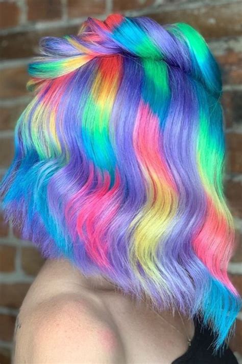 Superb-ly Stripey Mowhawk Twist | Wild hair color, Rainbow hair color ...