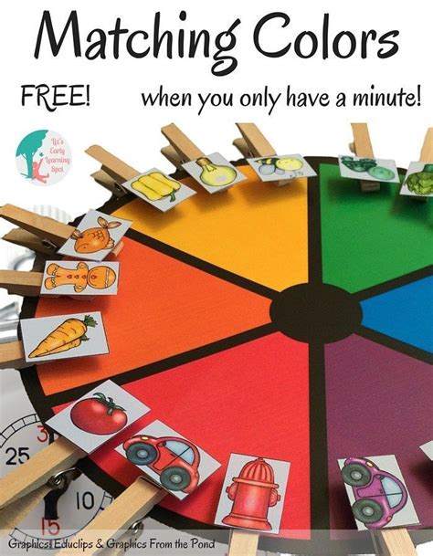 Matching Colors When You Only Have A Minute - Liz's Early Learning Spot | Preschool activities ...