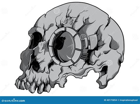 Robot Skull stock vector. Illustration of skull, human - 40175854