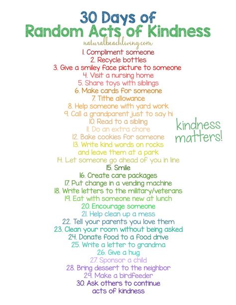 Random Acts of Kindness Ideas for Kids Printable Lunch Box Notes ...