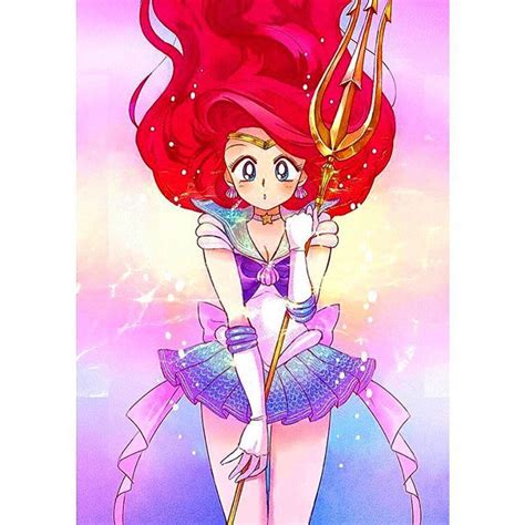 “Re visiting one of my favorite themes Disney Princess Sailor Moon CrossOver 💖🌙 Ariel is my favo ...