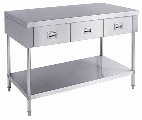 Heavy Duty Stainless Steel Kitchen Work Table With 4 Drawers - Buy ...