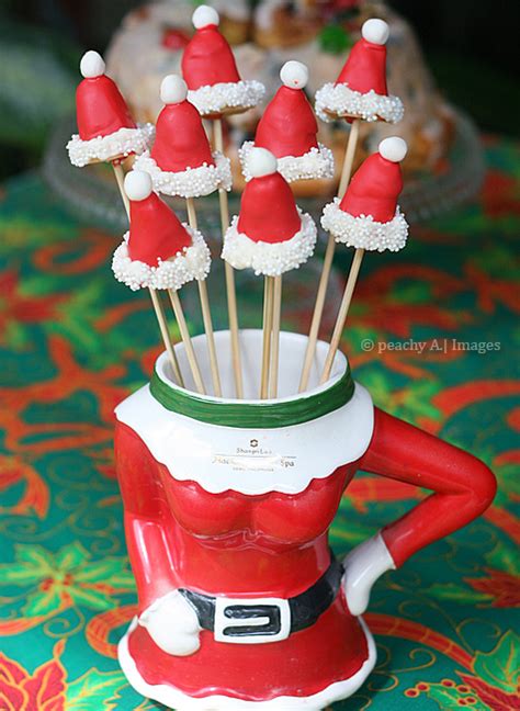 Santa Hat Cake Pops | The Peach Kitchen