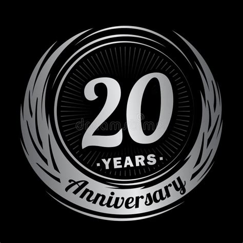 20 Year Anniversary. Elegant Anniversary Design. 20th Logo. Stock Vector - Illustration of ...