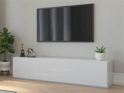 1.8m White Suprilla TV Unit