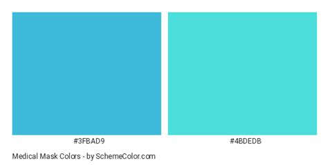 Medical Mask Color Scheme » Blue » SchemeColor.com