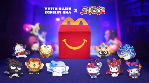 Belgium's McDonalds Happy Meal has introduced Yu-Gi-Oh x Hello Kitty plushies, which are the ...