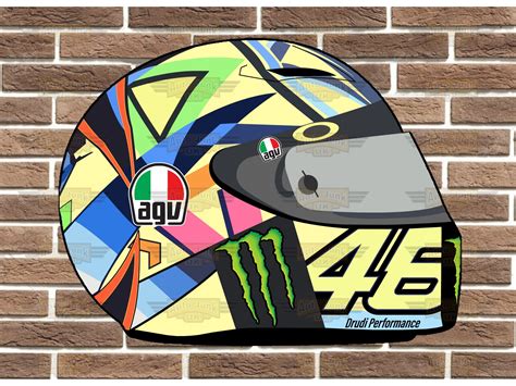 Valentino Rossi Replica Helmet Wall Plaque– Auto Junk UK Ltd