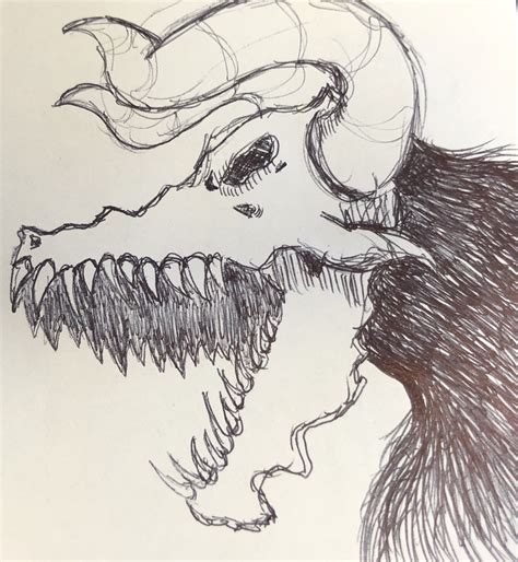 Demon Dragon Drawing at PaintingValley.com | Explore collection of ...