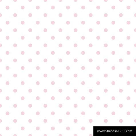 Seamless Baby Pink Polka Dot Vector Background | Shapes4FREE