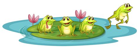 Frogs in the pond 539031 Vector Art at Vecteezy