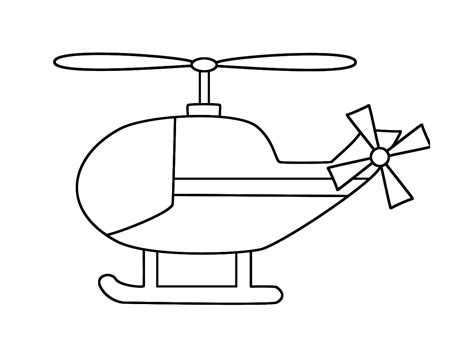 Helicopter Printable Coloring Pages