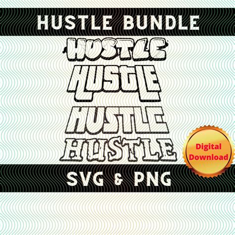 Hustle SVG Bundle 4 Hustle Designs PNG and SVG Hustle Logo - Etsy in 2022 | Svg, Bundles, Hustle