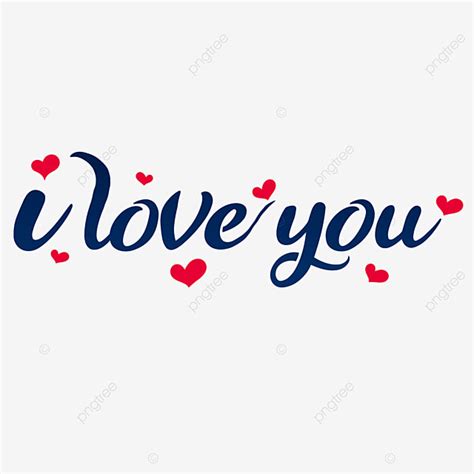 I Love You Text PNG Picture, I Love You Calligraphy With Hearts Of, I ...