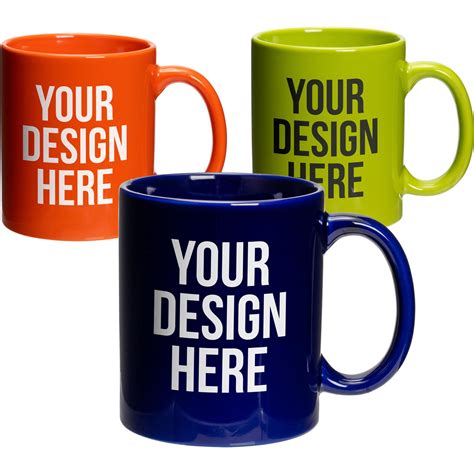 CLICK HERE to Order 11 Oz., Colors Traditional Ceramic Coffee Mugs Printed with Your Logo for $1 ...