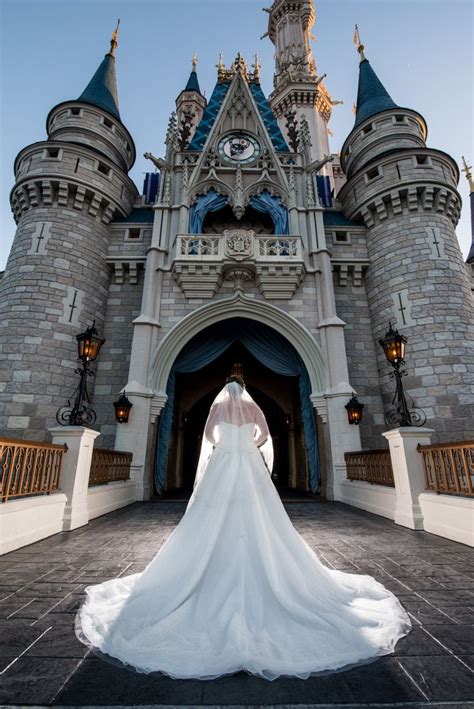 Breathtaking bridal portrait in front of Cinderella Castle | Disney ...