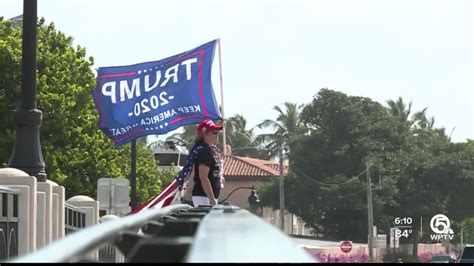 Trump supporters gather outside Mar-a-Lago, his golf course