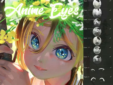 Anime Eye Procreate Brushes in 2023 | Anime eyes, Procreate brushes, Digital art software