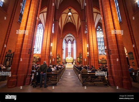 Saint Bartholomew Frankfurt Cathedral interior, located in the centre of Frankfurt am Main ...