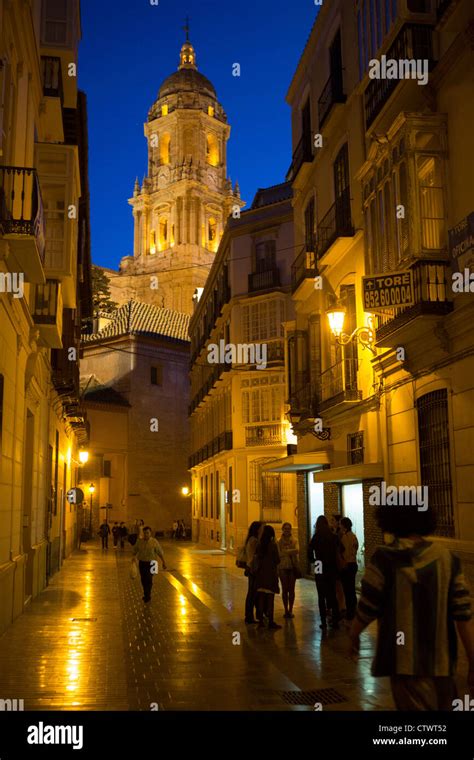 Nightlife Malaga Spain Stock Photo - Alamy