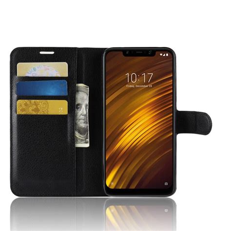 For Pocophone F1 Case Poco F1 Case Luxury Wallet PU Leather Cover Flip ...