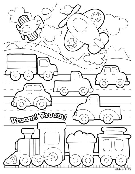 Free Printable Transportation Coloring Pages - SaraaxMora