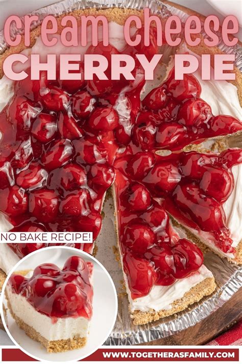 Cream Cheese Cherry Pie is an easy dessert recipe that is no bake ...