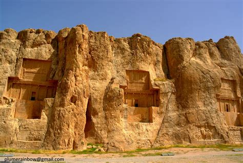 Naqsh-e Rustam is an ancient necropolis located about 12 km northwest of Persepolis, in Pars ...