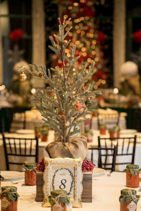 A Gorgeous December Wedding Full of Christmas Wedding Ideas | Christmas wedding centerpieces ...