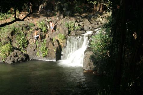 Kapena Falls - Oahu Waterfall Between a Cemetery and Freeway