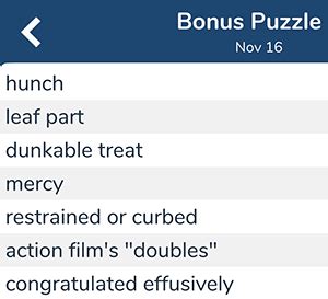 November 16, 2023 7 Little Words bonus puzzles answers