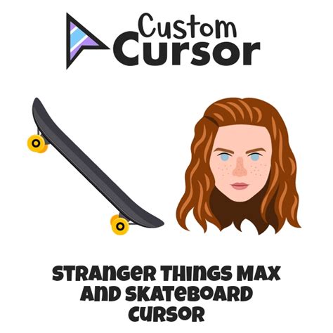 Stranger Things Max and Skateboard cursor – Custom Cursor