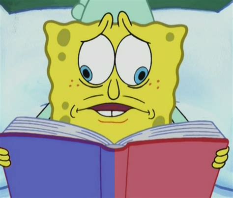 Spongebob Reading Two Pages at Once Template | SpongeBob Reading Two ...