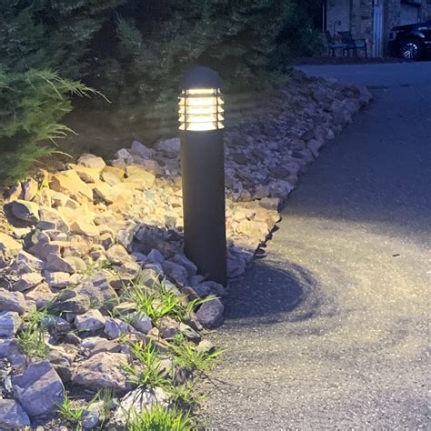 35w LED Marine Grade Louvered Round Dome Top Bollard Light