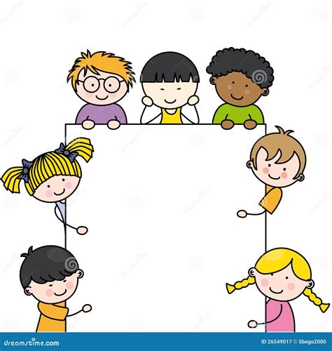 Cute Cartoon Kids Frame Royalty Free Stock Photography - Image: 26549017