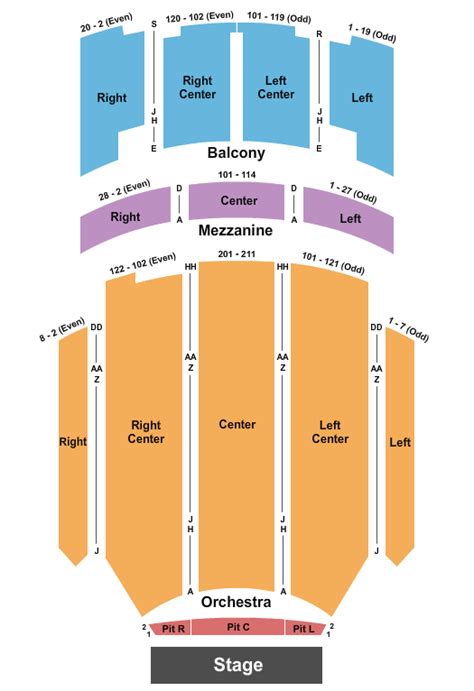 Kirby Center Seating Chart | Elcho Table