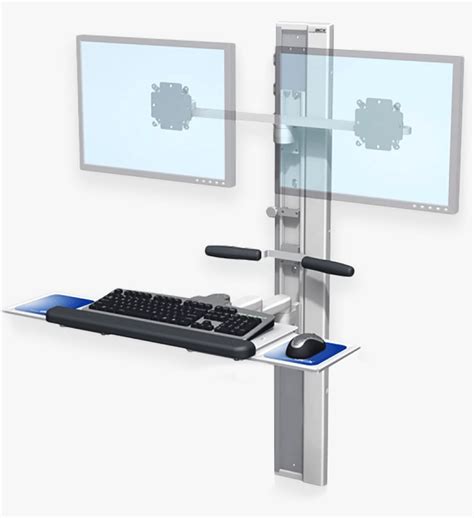 Flush Dual Display Variable Height Wall Mount | Parity Medical