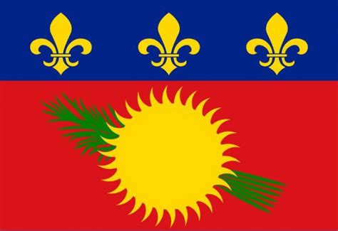 Guadeloupe Flag Map