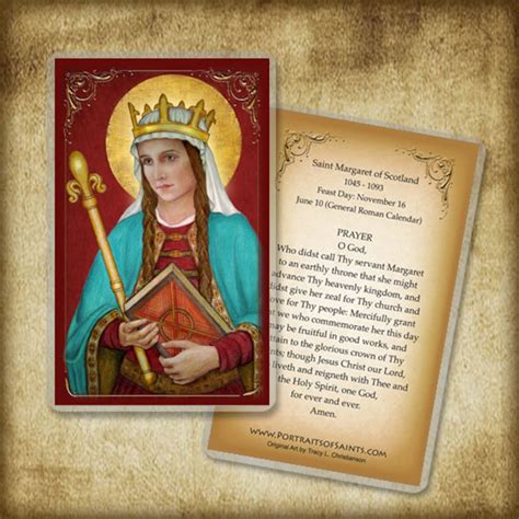 St. Margaret of Scotland Holy Card, Patron of Large Families - Etsy