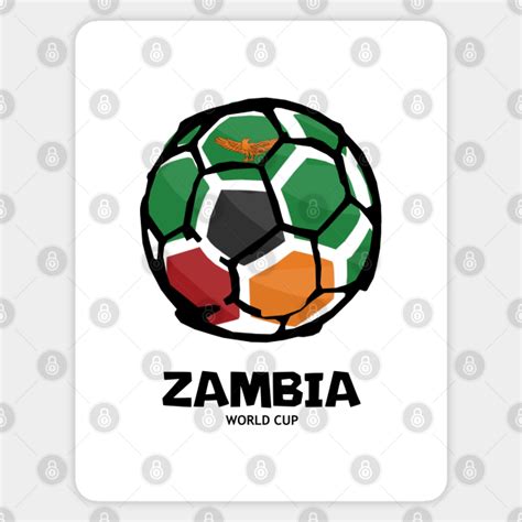 Zambia Football Country Flag - Zambia Football - Sticker | TeePublic