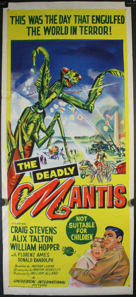 THE DEADLY MANTIS, Original Australian Daybill Cinema Poster For Sale ...